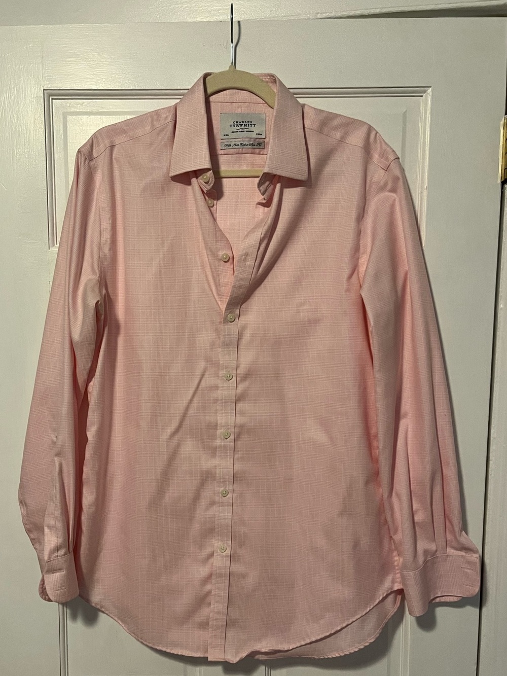 Charles Tyrwhitt Pink Non Iron Extra Slim Fit Dress Shirt - 16/35 inch